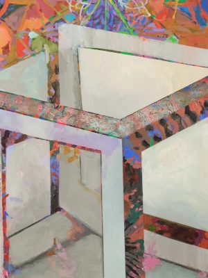 Boxed In — Gouache on 140 lb cold press paper painting by Ben Banker, Box series