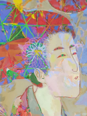 Woman 2 — Gouache on 140 lb cold press paper painting by Ben Banker, Woman series